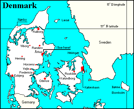 Map of Denmark